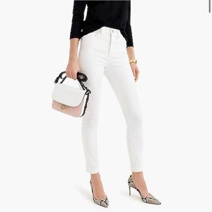 J. Crew high rise toothpick white jeans